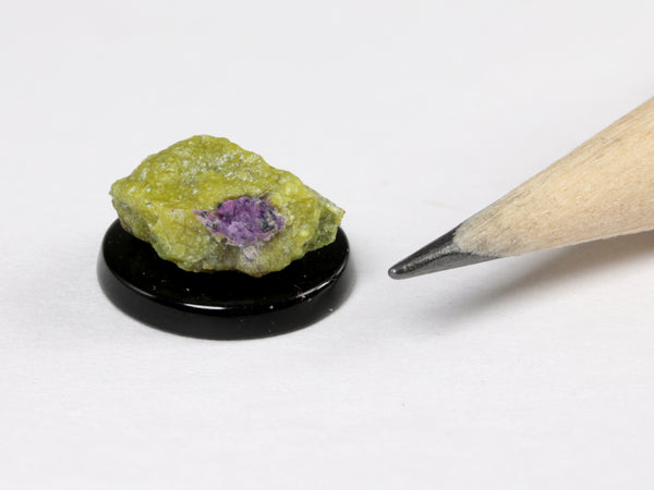 Green & purple mineral specimen, dollhouse miniature