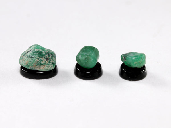 Emeralds, Colombia.  May birthstone.  Sold individually