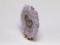 Side view, Amethyst slice, 1:6 or 1:12 dollhouse miniature