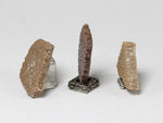 Side view, Fossil dinosaur eggshell, dollshouse miniature specimens