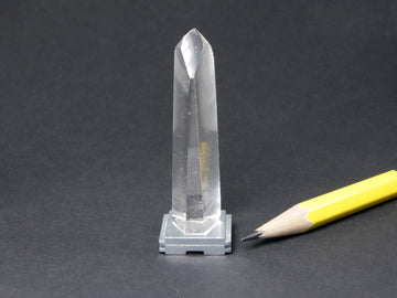 Faceted clear rock crystal (quartz) point