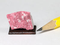 Pink thulite, 1:12 scale specimen for dollshouse