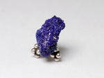 Side view, Azurite floater specimen, dollhouse miniature