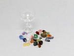 Example of rainbow gems in glassware