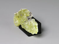 Side view, Yellow brucite mineral specimen, 1:12 display