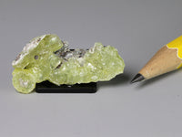 Yellow brucite mineral specimen, 1:12 display