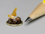 1:24 yellow wulfenite crystals, Morocco.  Dollhouse accessory