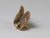 Side view, Matched pair of fossil ammonite halves, tiny