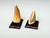 Edge view, Fossil mosasaur teeth, dollhouse miniature display