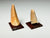 Other edge view, Fossil mosasaur teeth, dollhouse miniature display