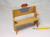Noah's ark dollhouse bench