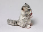 Side, Cute begging cat, dollhouse miniature 1:12 scale