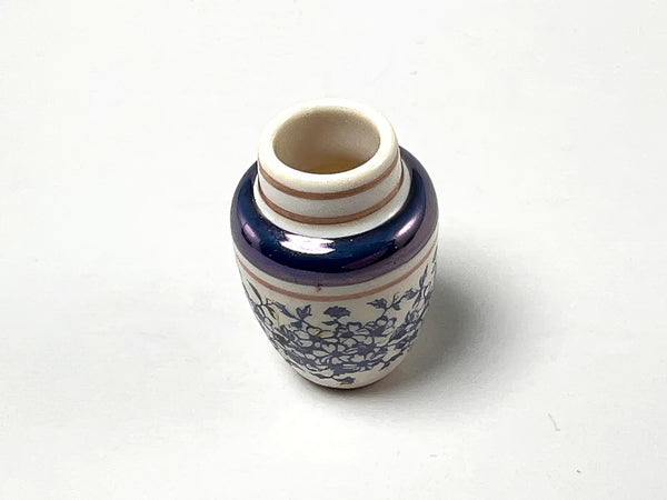 Floral jar, Terry Curran, dollhouse miniature