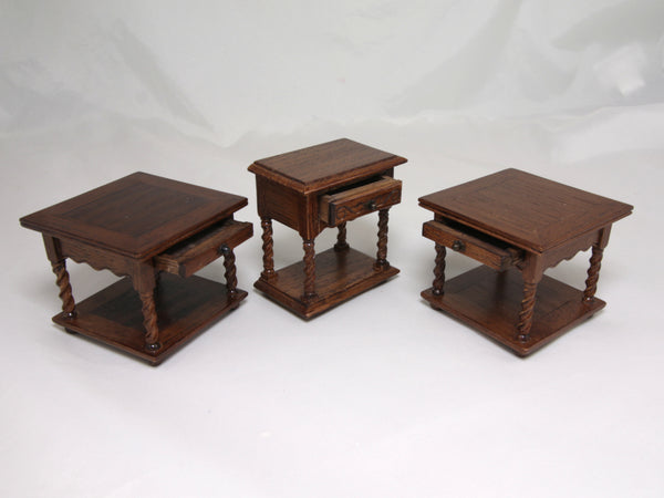 Reminiscence side tables, dollhouse miniatures