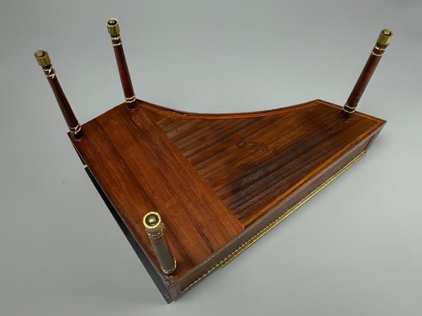Underside, Fjare miniature harpsichord, painted lid, 1:12 scale