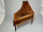 Back view, Fjare miniature harpsichord, painted lid, 1:12 scale