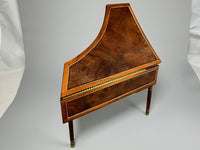 Back view, Fjare miniature harpsichord, painted lid, 1:12 scale