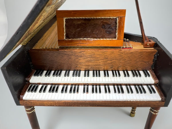 Keyboard, Fjare miniature harpsichord, painted lid, 1:12 scale