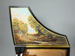 Hand painted scene, Fjare miniature harpsichord, painted lid, 1:12 scale