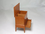 Open view, Randy Himes Kentucky sugar chest, 1:12 miniature