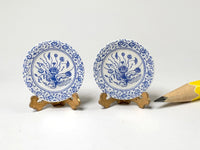 Avon Miniatures blue & white plates, Oriental Flower