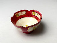 Teresa Welch porcelain bowl, red, floral