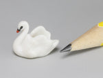 Carol Pongracic porcelain swan figurine, 1:12 scale