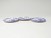 Three Stokesay Ware blue & white miniature plates