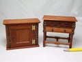 Warren Dick cupboard & chest on stand, sold separately