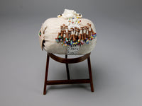 Carol Hardy 1:12 lacemaker's stand and pillow, dollhouse miniature