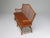 Side view, 1:12 scale Windsor bench by Ron Hammond, dollhouse miniature