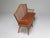 Side view, 1:12 scale Windsor bench by Ron Hammond, dollhouse miniature