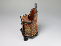 Side view, 1:12 scale Hinderloopen potty chair for dollhouse