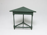 Back view, Side view, Green corner table, Eileen McNulty-Bowers, dollhouse miniature 1:12 scale