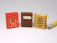 Movie Memo, Hypodermics & OSHA Specs miniature books by Mosaic Press