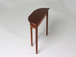 Side view, Randy Himes 1:12 scale demilune table