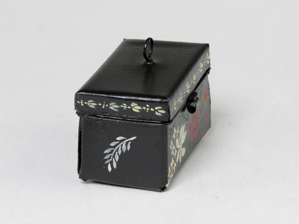 Side, Folk art painted tin box, Mary Grady O'Brien
