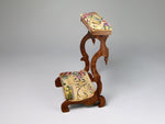Side view, 1:12 scale prie-dieu, Nicole Walton Marble, dollhouse miniature