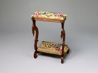 Back view, 1:12 scale prie-dieu, Nicole Walton Marble, dollhouse miniature