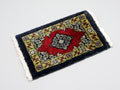 Barry Dawson Classic Carpets silk rug, 1300 knots/square inch, 5 3/8" x 3 1/8".  Extra shipping/insurance may be required!