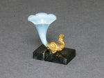 Whittemore blue glass dolphin cornucopia, 1:12 scale