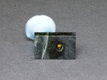 Underneath, Whittemore blue glass dolphin cornucopia, 1:12 scale