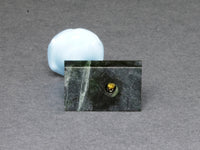 Underneath, Whittemore blue glass dolphin cornucopia, 1:12 scale