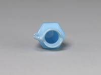 Rim view, Blue glass Whittemore pitcher or creamer, 1:12 or 1:24 scale