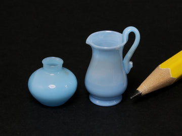 Francis Whittemore blue glass vase, pitcher, sold individually