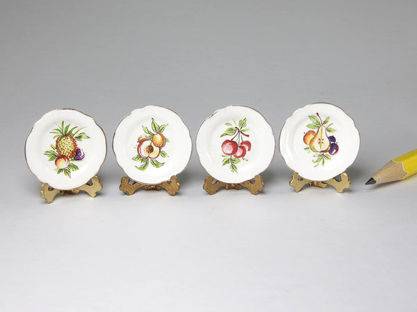 Stokesay Ware fruit plate set, dollhouse miniature
