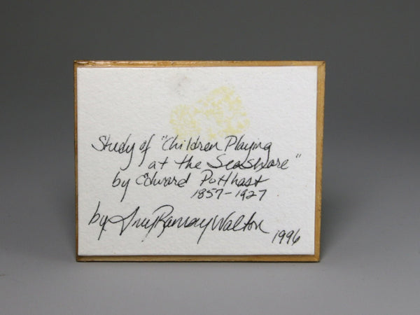 Details of Amy Ramsey Walton miniature painting after Potthast