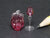 Whittemore cranberry basket and wine glass, 1:12 scale