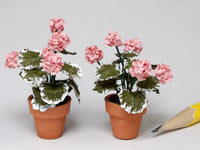 1:12 dollhouse miniature pink geraniums